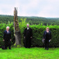 Gruppenfoto auf (v.l.n.r.): Hannelore Wegmann und Hedi Hill (beide eiserne Konfirmation), Pfarrer Dr. Thomas Hohenberger, Martina Ernst (silberne Konfirmation) und Siegmar Dietzel (goldene Konfirmation)