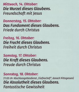 Programm Bibelwoche 2026